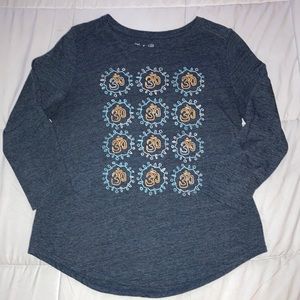 Lucky Brand 3/4 length sleeve tee